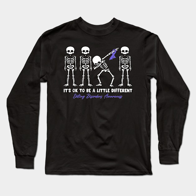 Eating Disorders Awareness It's Ok To Be A Little Different Long Sleeve T-Shirt by KHANH HUYEN